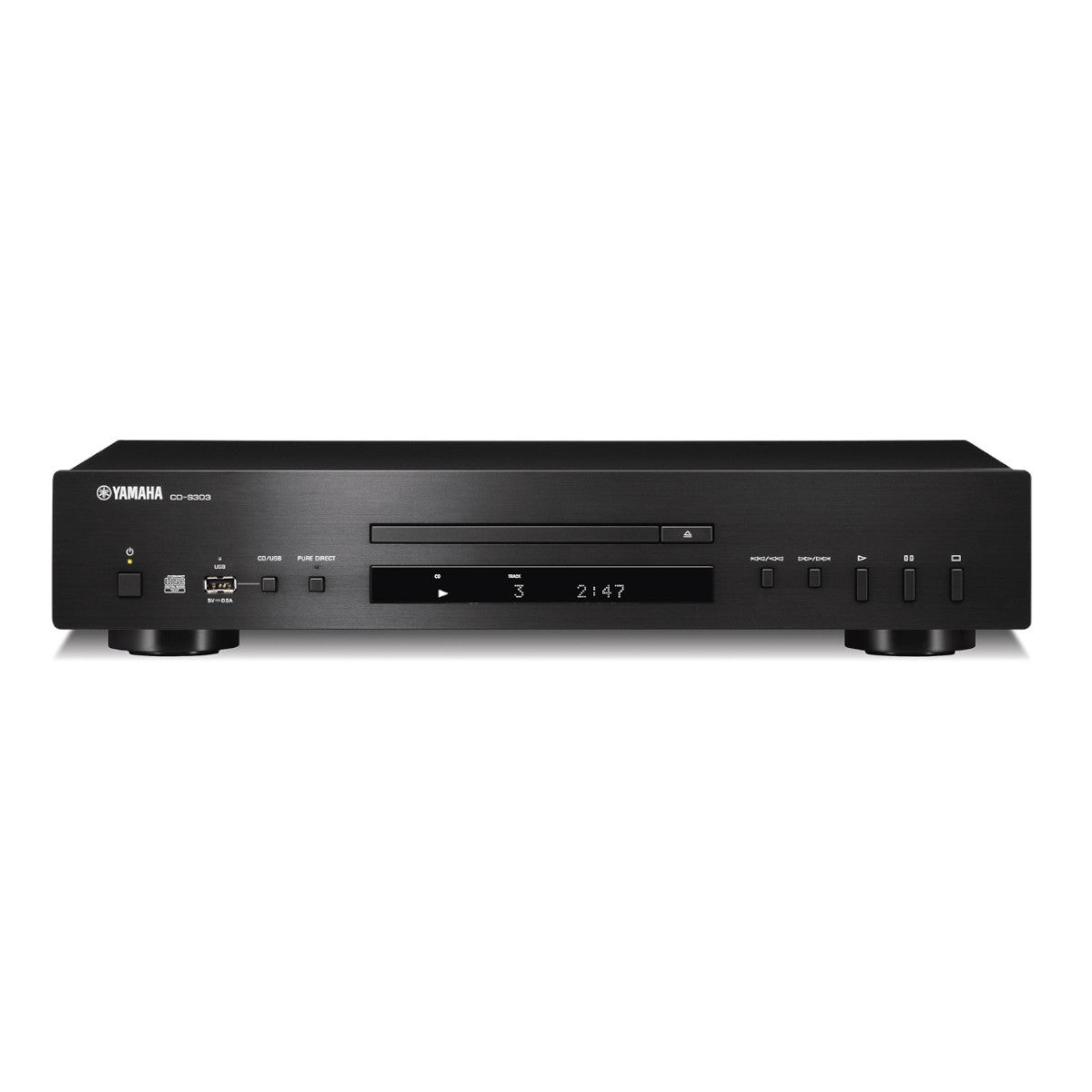 Yamaha CD-S303 High-Fidelity CD Player with USB DAC - Perfect for Home Audio & Music Enthusiasts