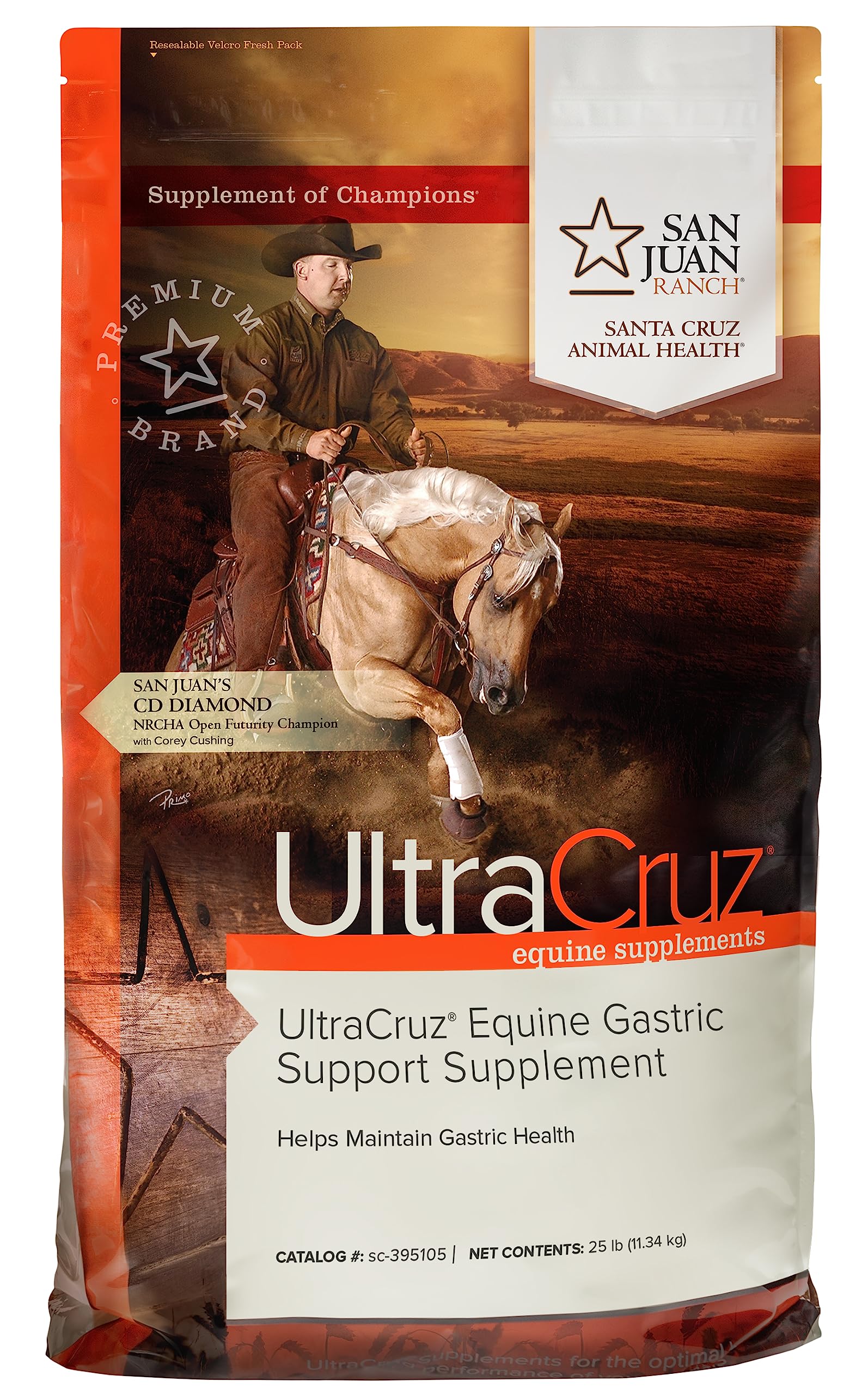 UltraCruz® Equine Gastric Support Supplement for Horses - 25 lb Bag | Promotes Digestive Health & Stomach Comfort | Ideal for Performance Horses, Senior Horses & Horses with Gastric Issues