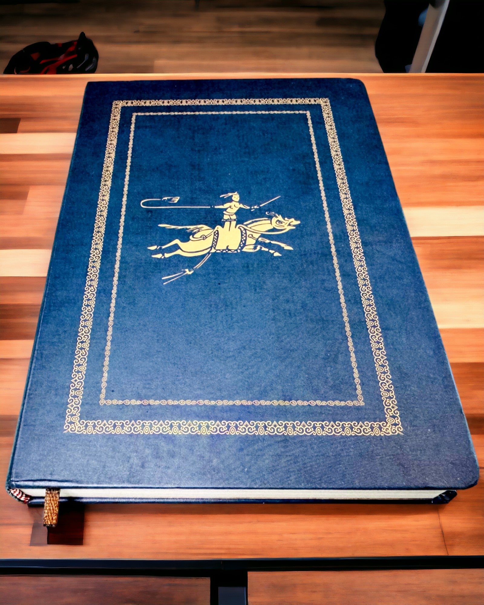 Classic Hardcover Notebook with Knitter Motif - Navy Blue Journal for Writing, Sketching & Note Taking | Personalized Engraving Available | Perfect Gift for Students, Artists & Professionals