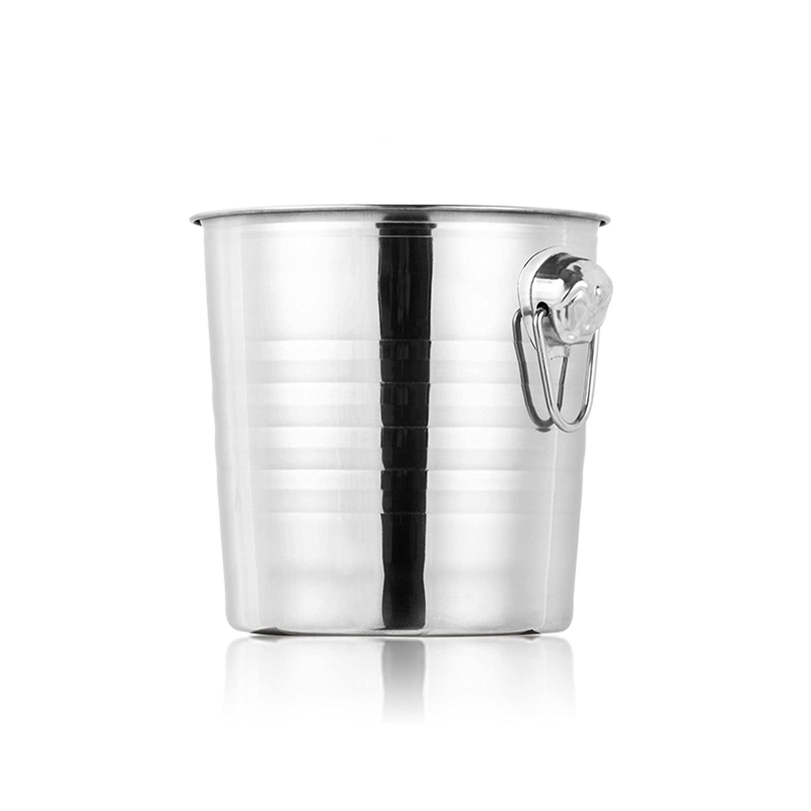 Premium Stainless Steel Ice Bucket for Bar, KTV, Home & Commercial Use - 3L/5L/7L Champagne & Wine Cooler - Durable Silver Beer Bucket for Parties, Weddings & Events (Small Size)