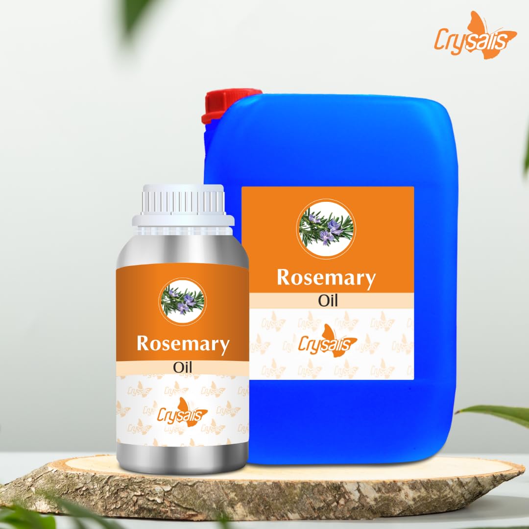 Pure Rosemary Essential Oil (Rosmarinus officinalis) - 33.8 Fl Oz (1000ml) for Aromatherapy, Hair Growth & Skin Care - USDA Organic, Undiluted for Diffusers, Massage & DIY Beauty Products