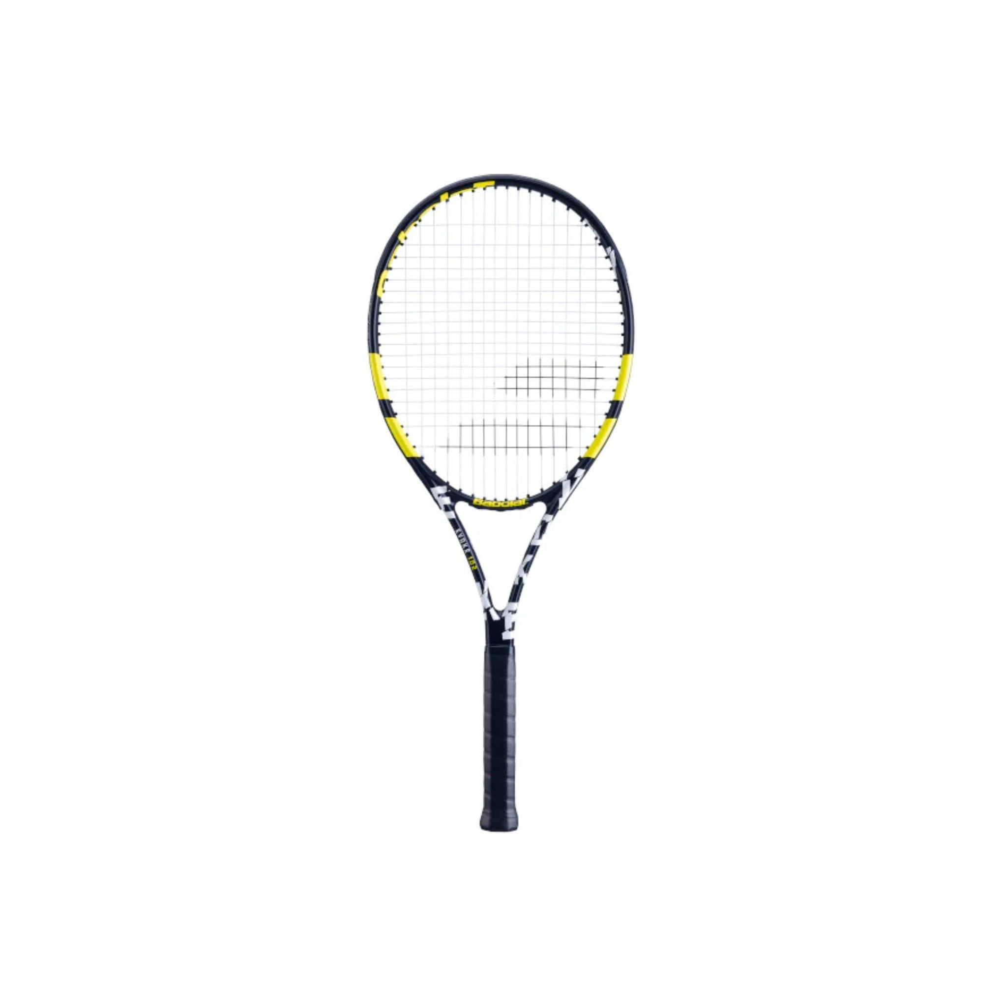 Babolat Evoke 102 Prestrung Tennis Racquet [Black/Yellow] - Lightweight Tennis Racket for Beginners & Intermediate Players - Perfect for Training, Matches & Recreational Play