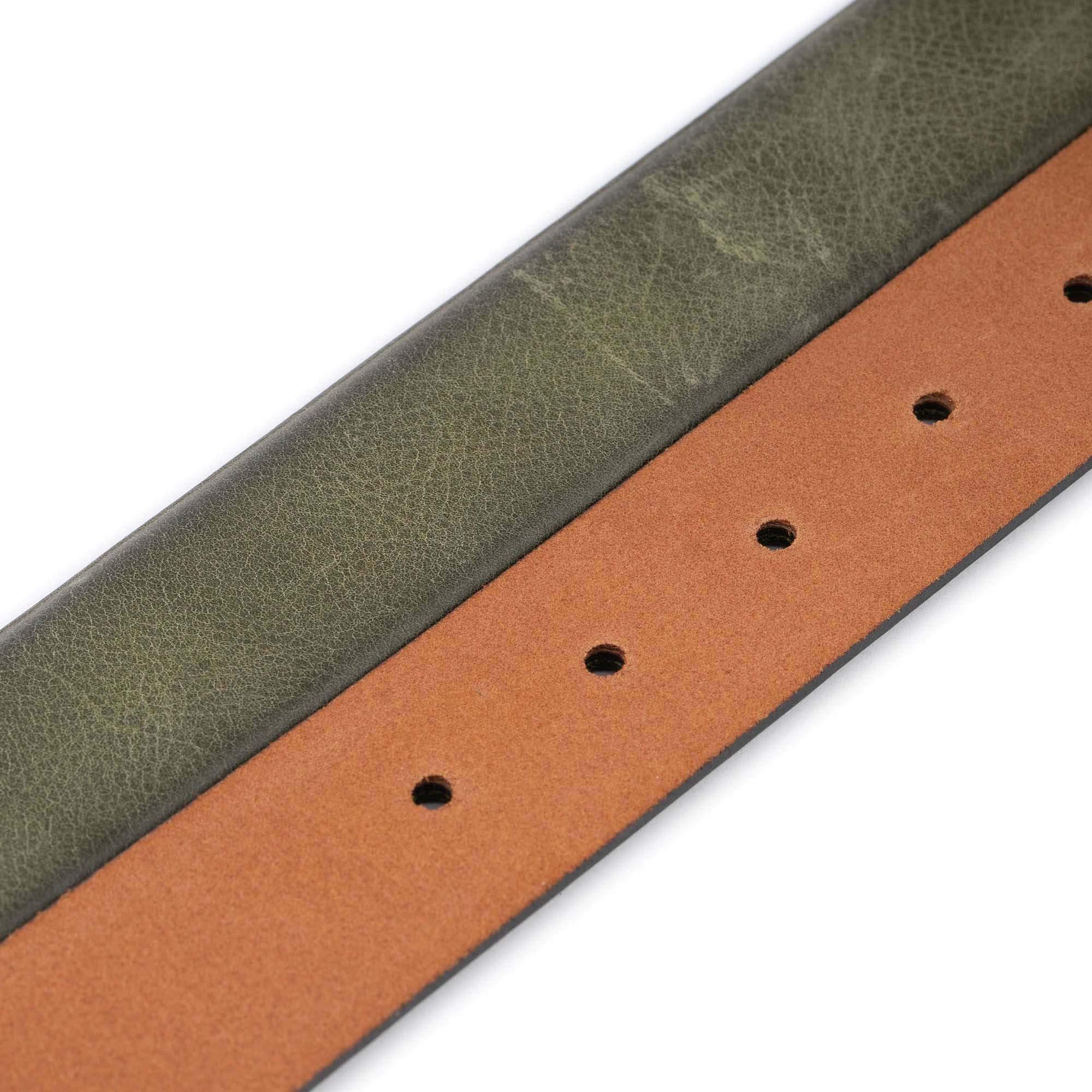 Olive Green Leather Buckle Strap Replacement for Cartier Watches | Durable & Stylish Watch Band for Men & Women | Perfect for Daily Wear, Office & Special Occasions