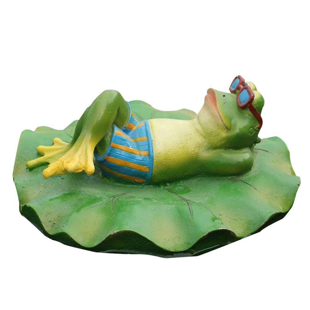 2pcs Frog Garden Statues - Resin Animal Sculptures for Outdoor Decor, Home Garden, Patio, Fairy & Micro Landscape - Perfect for Lawn, Pond, and Backyard Decoration