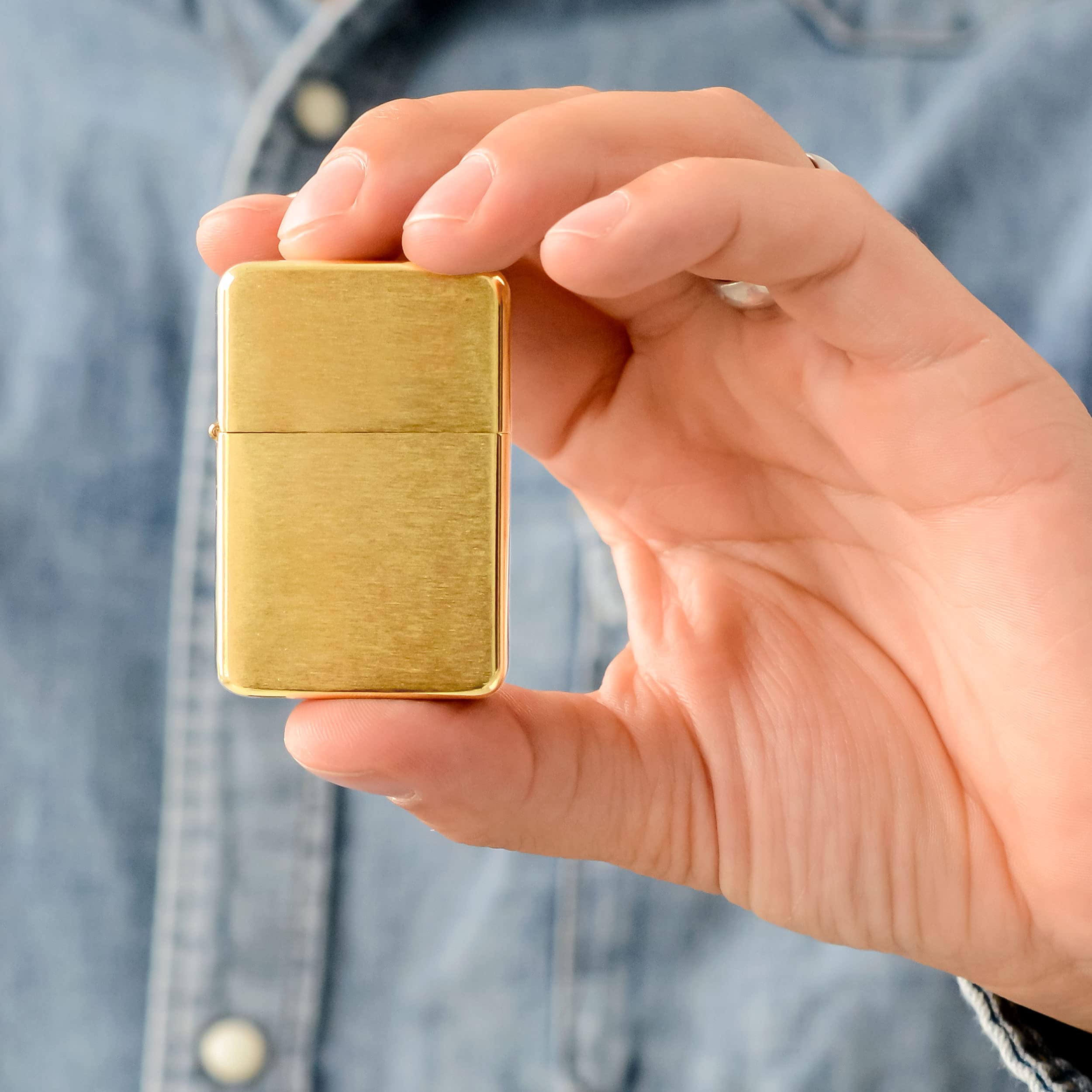 Weddingstar Metal Windproof Lighter in Brushed Gold - Elegant Wedding & Outdoor Event Accessory for Candles, Bonfires & Special Occasions