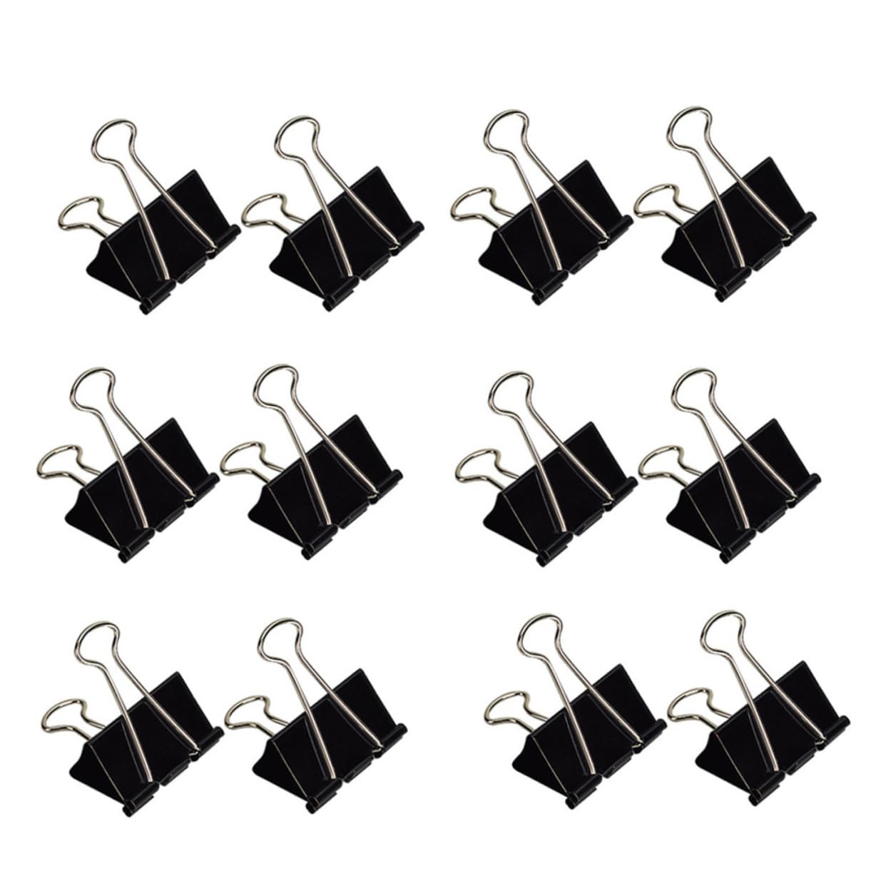 NUOBESTY 96PCS Black Binder Clips - Heavy Duty Paper Clips for Office, School, Home & Organizing Documents | Perfect for Files, Folders, Reports & Craft Projects