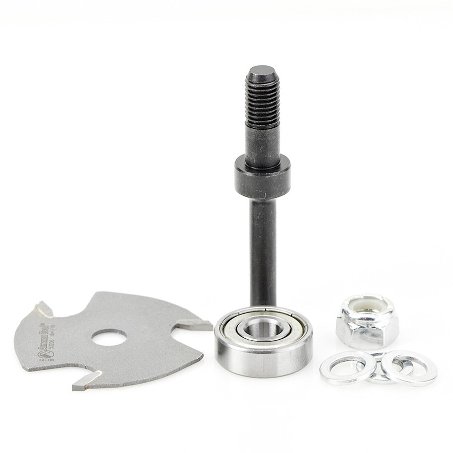 Amana 53400 1/16 Kerf 3 Wing Router Bit - Premium Woodworking Tool for Cabinets, Furniture & DIY Projects