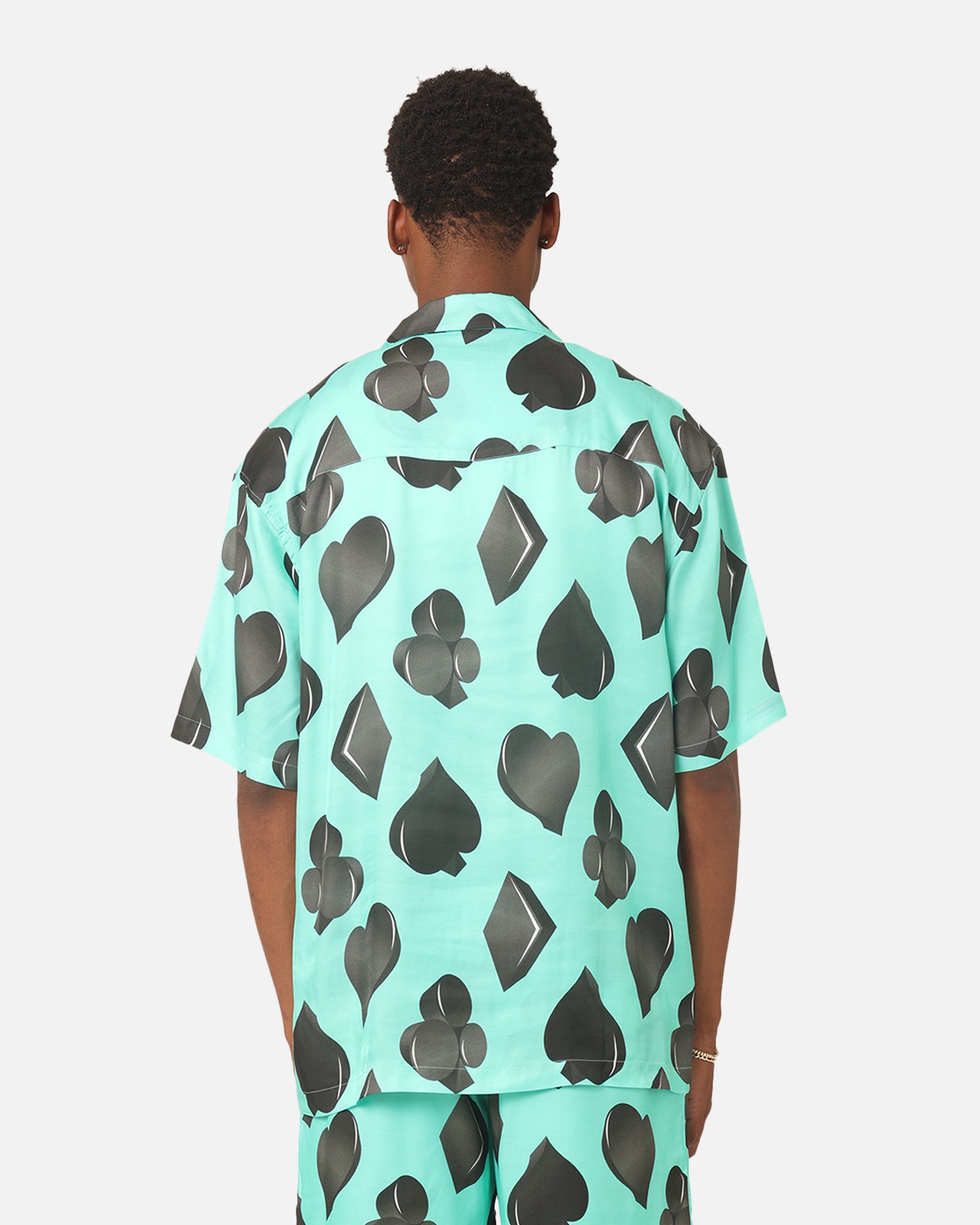 99 Cabana Men's Short Sleeve Button Up Shirt - 4-Piece Hawaiian Casual Shirt Set in Teal & Black - Perfect for Beach Vacation, Summer Party and Tropical Getaway