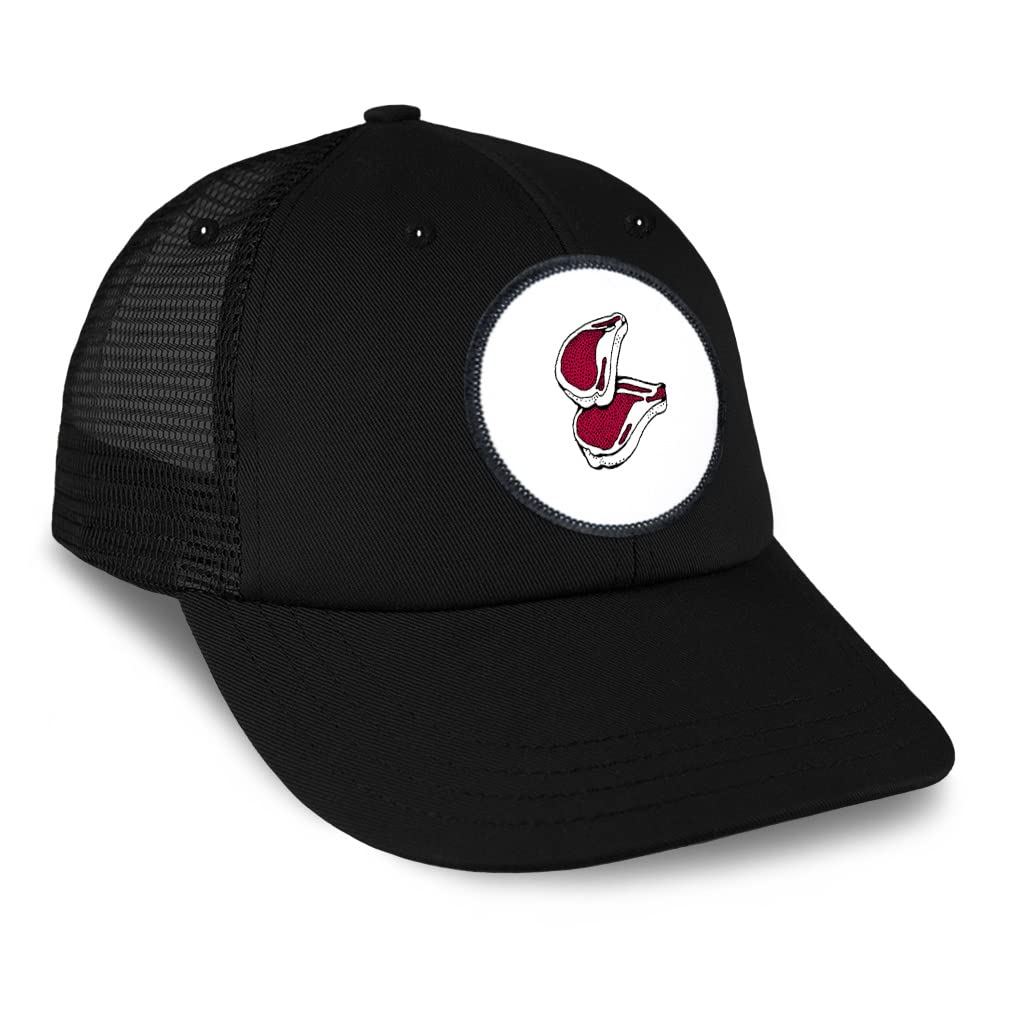 Speedy Pros Patch Hat - Adjustable Trucker Baseball Cap for Men & Women - Cotton Snapback with Food & Beverage Meats Design - Perfect for BBQ, Cooking, Restaurant Work & Outdoor Activities