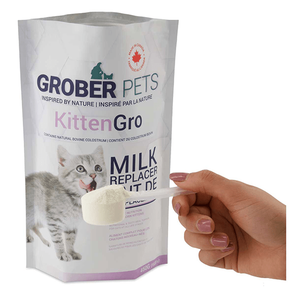 Grober Pets Kitten Milk Replacer Powder - Premium Kitten Formula for Newborn & Orphaned Kittens - Essential Nutrition for Healthy Growth - Perfect for Feeding, Weaning & Supplementing Mother's Milk