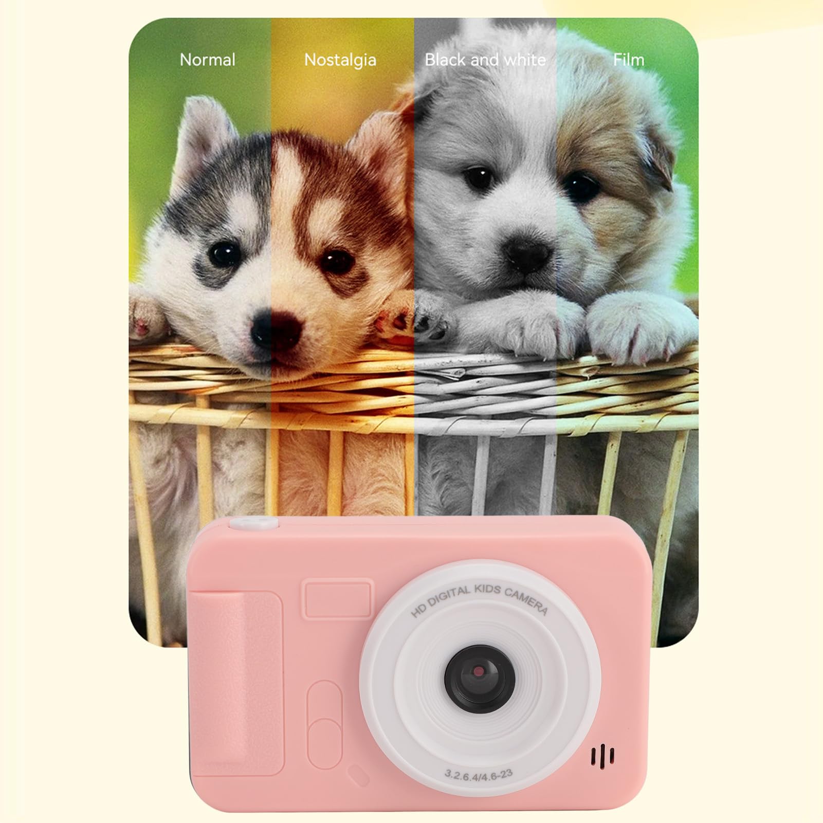 40MP HD 1080P Digital Camera with 8X Zoom - Compact Auto Focus Point and Shoot Camera for Kids Teens Students (Light Red) - Perfect for Travel, Birthday Gifts & Photography Beginners