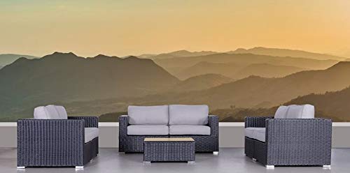 Outdoor Patio Sofa Set 7-Piece with Coffee Table - Weather-Resistant Wicker & Cushions - No Assembly Required Sectional Furniture [CM-9045] | Perfect for Backyard, Garden, Poolside & Deck Relaxation
