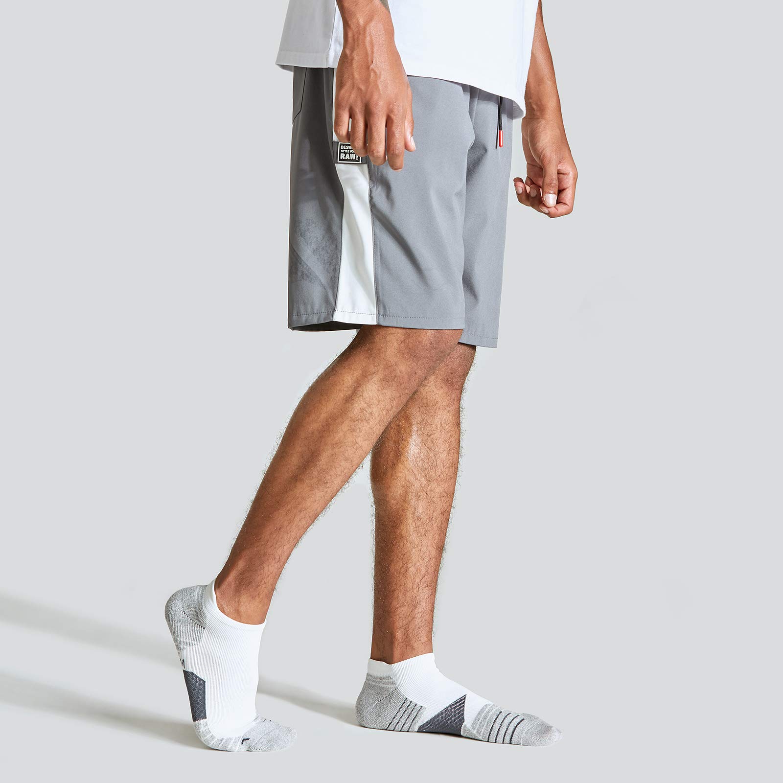 WANDER Men's Athletic Running Socks - 7 Pairs Thick Cushioned Ankle Socks for Sports & Workout (Sizes 6-9/10-12/12-14) - Perfect for Jogging, Gym & Outdoor Activities