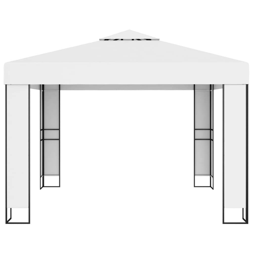 Premium 10x10ft Outdoor Gazebo Tent with Double Roof - Waterproof Patio Canopy for Backyard, Garden, Party & Camping - Fast Shipping & Easy Setup (White) | Perfect for BBQs, Picnics & Outdoor Relaxation