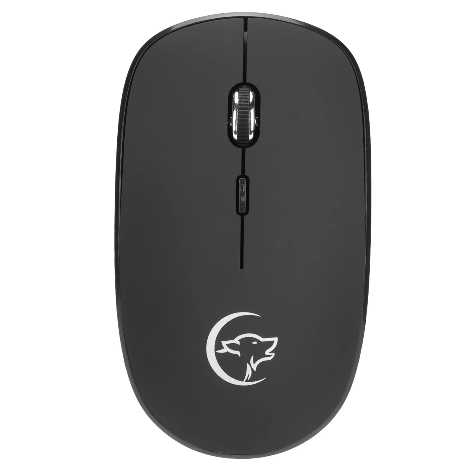 PUSOKEI G834 Wireless Mouse - 2.4G Ergonomic Optical Mouse with 1200/1600/2400 DPI, 4 Buttons & 10M Range for Laptop, PC, Mac - Perfect for Office Work, Home Use & Light Gaming (Black)