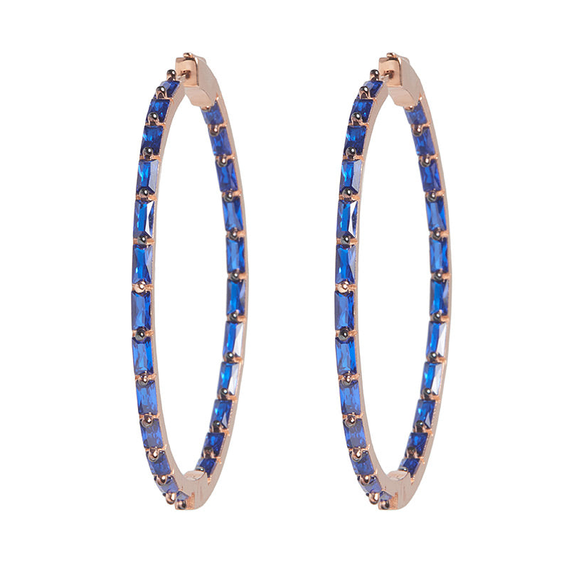 Stylish Baguette Hoop Earrings for Women - Trendy Gold & Silver Hoop Earrings for Everyday Wear | Perfect for Parties, Work & Casual Outfits