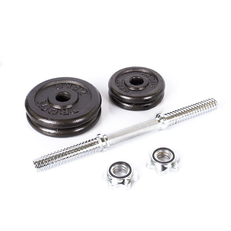 Profit 10kg/22lb DK 4126 Cast Iron Dumbbell Set - Home Gym Equipment for Strength Training & Weightlifting