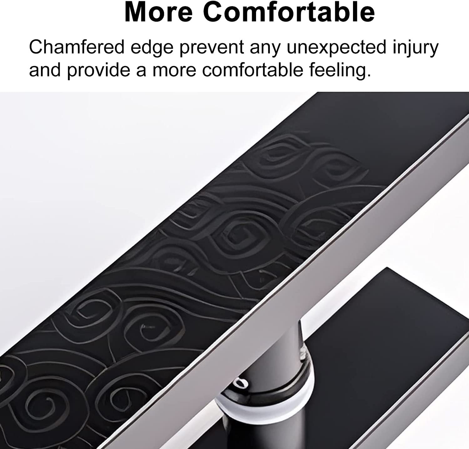 ETULLE Modern Push Pull Bar Handle - Black Bronze Gold Door Hardware for Apartments & Restaurants - Rustic Sliding Door Handle (80cm/31.4in) - Perfect for Interior Doors, Commercial Spaces & Home Renovation Projects