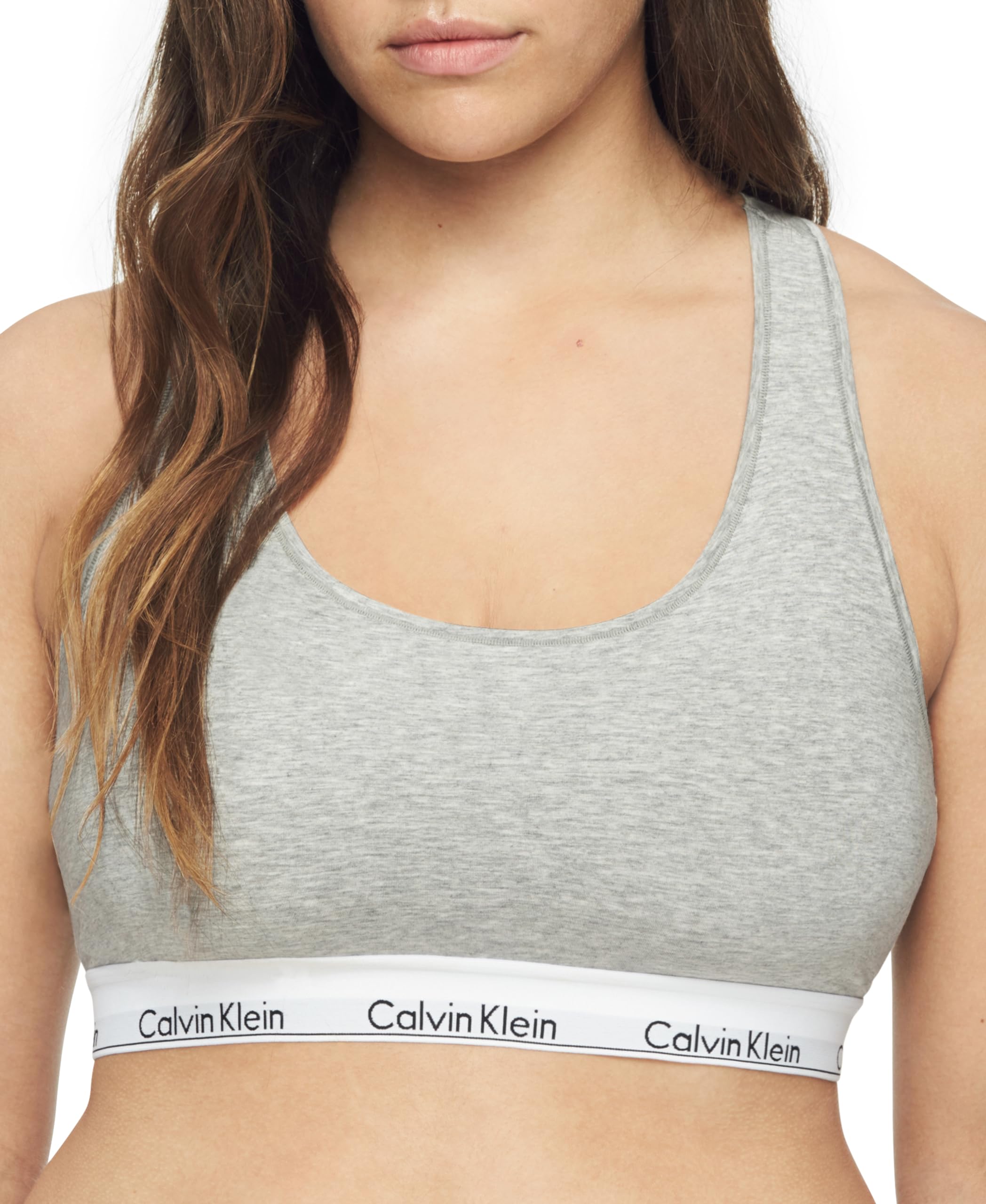 Calvin Klein Women's Modern Cotton Unlined Wireless Bralette - Comfortable Seamless Bra for Everyday Wear, Yoga & Lounge