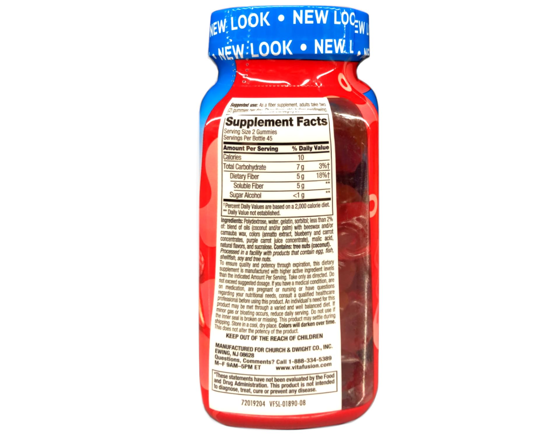 Vitafusion Fiber Well Fiber Supplement Gummies for Digestive Health - 90 Count | Supports Regularity & Gut Health - Delicious Peach, Strawberry & Blackberry Flavored Gummies for Adults & Kids