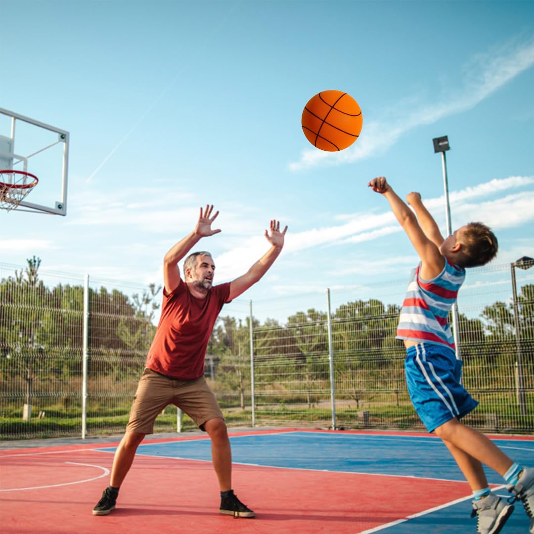 Silent Basketball - Wall Mounted Indoor Mini Basketball Hoop with Quiet Bounce Technology | Perfect for Kids' Bedroom, Office & Small Space Play