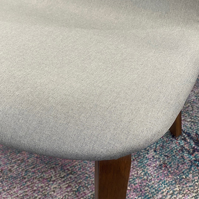 LOTTIE Modern Lounge Chair with Walnut Frame & Grey Upholstery - Perfect for Living Room, Bedroom, or Office Relaxation