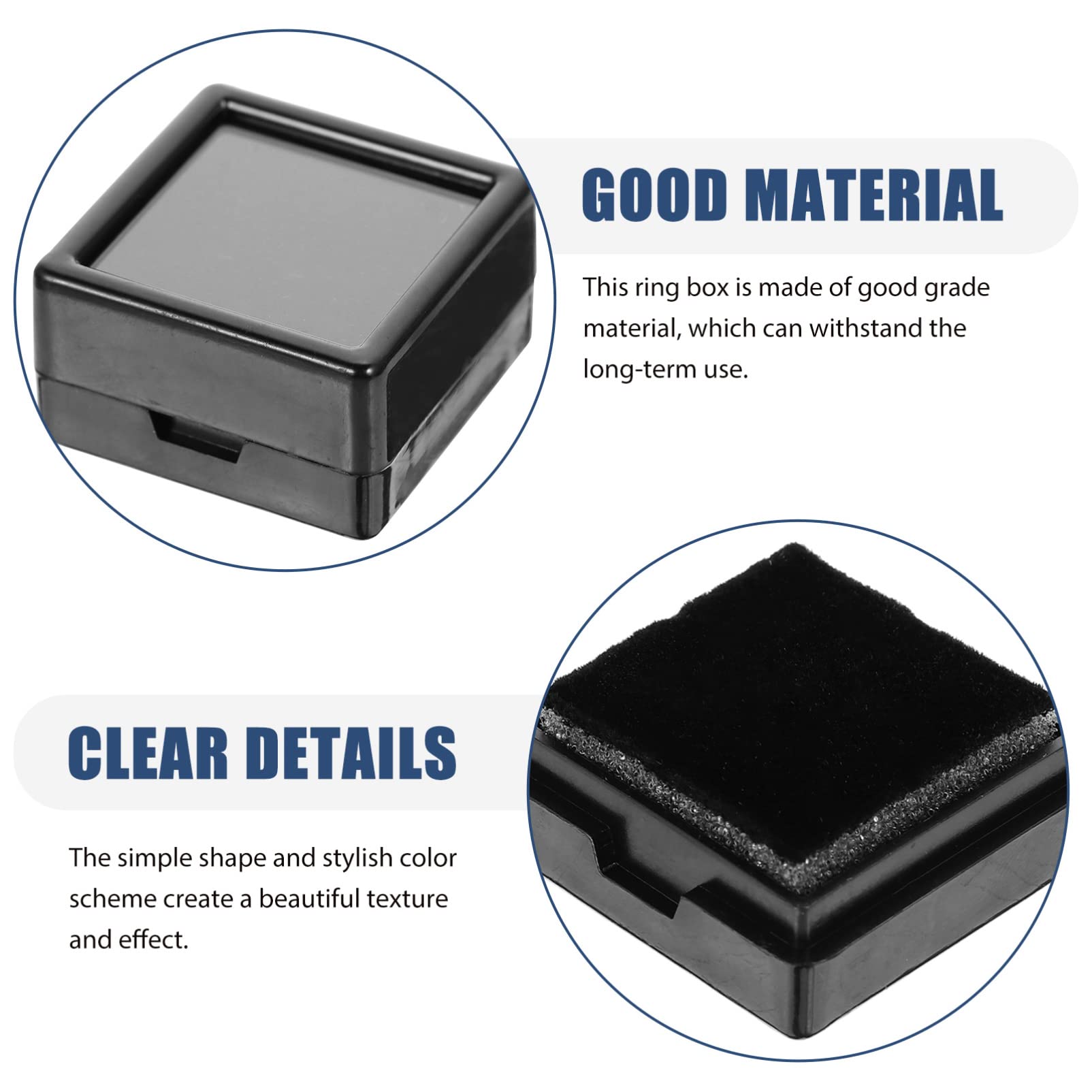 Cabilock 20Pcs Clear Top Gemstone Display Box - Jewelry Organizer Box for Rings, Necklaces & Challenge Coins | Home & Shop Use for Storage & Display