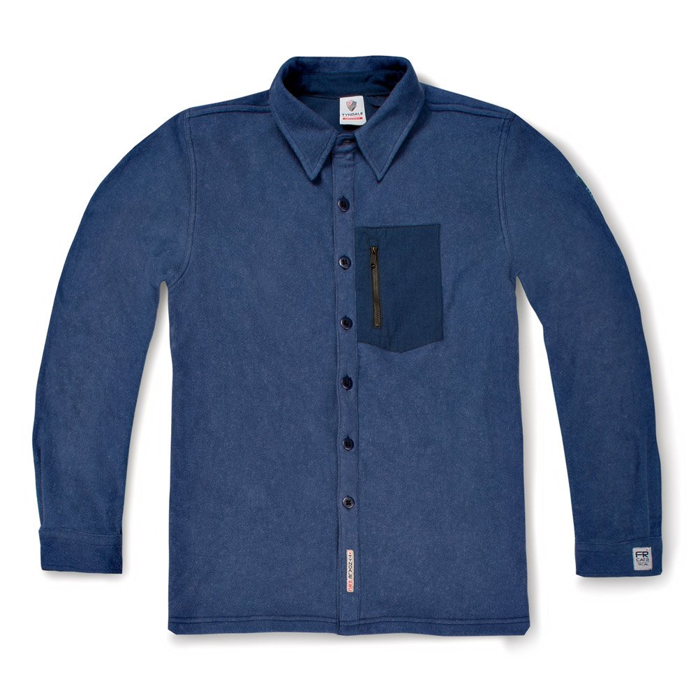 Tyndale Versa FR Mid-Weight Button Down Fleece Shirt - Flame Resistant Workwear for Construction & Outdoor Safety