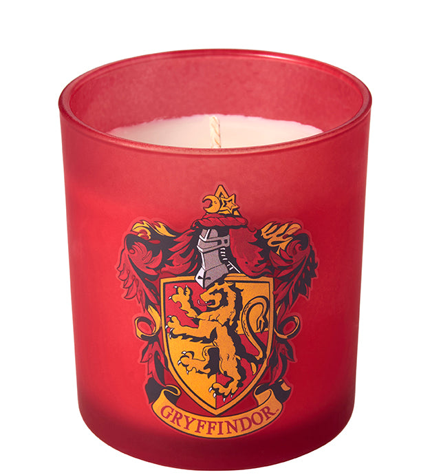 Harry Potter Gryffindor Scented Glass Candle - Hogwarts House Themed Home Decor & Gift for Fans - Perfect for Bedroom, Living Room & Harry Potter Party Decorations