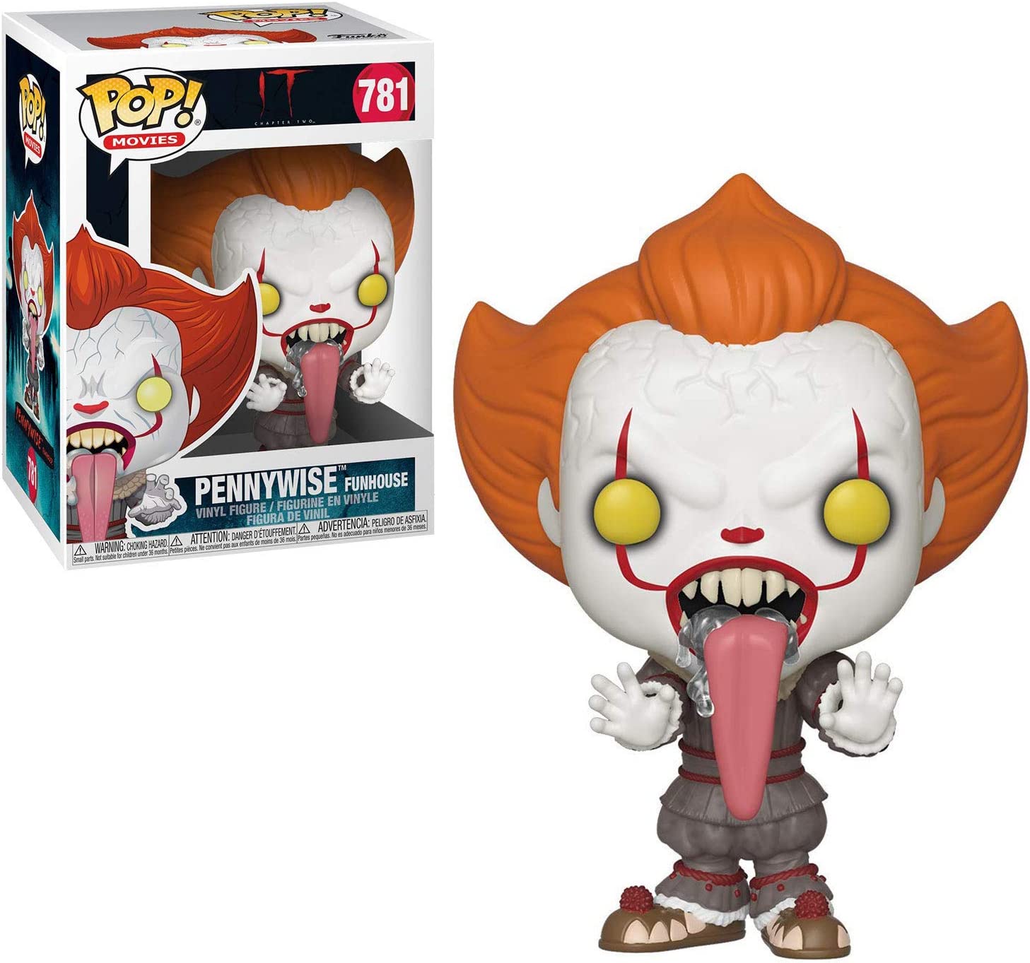 Pennywise with Dog Tongue Action Figure #781 - It Chapter 2 Collectible for Horror Fans & Movie Enthusiasts - Perfect for Display, Cosplay, and Halloween Decorations