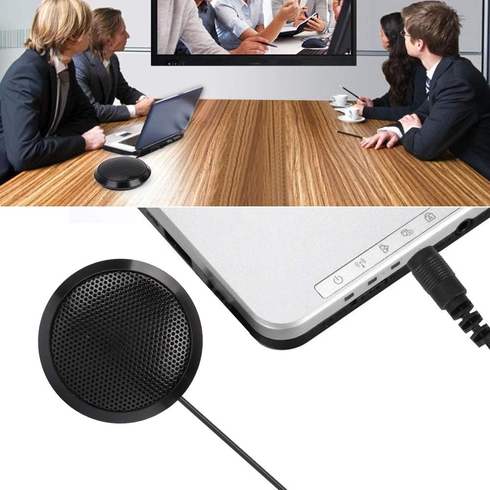 ZAICOLER Mini PC Microphone with 3.5mm Jack - Compact Conference Mic for Desktop/Laptop - Ideal for Video Meetings, Online Classes & Podcast Recording