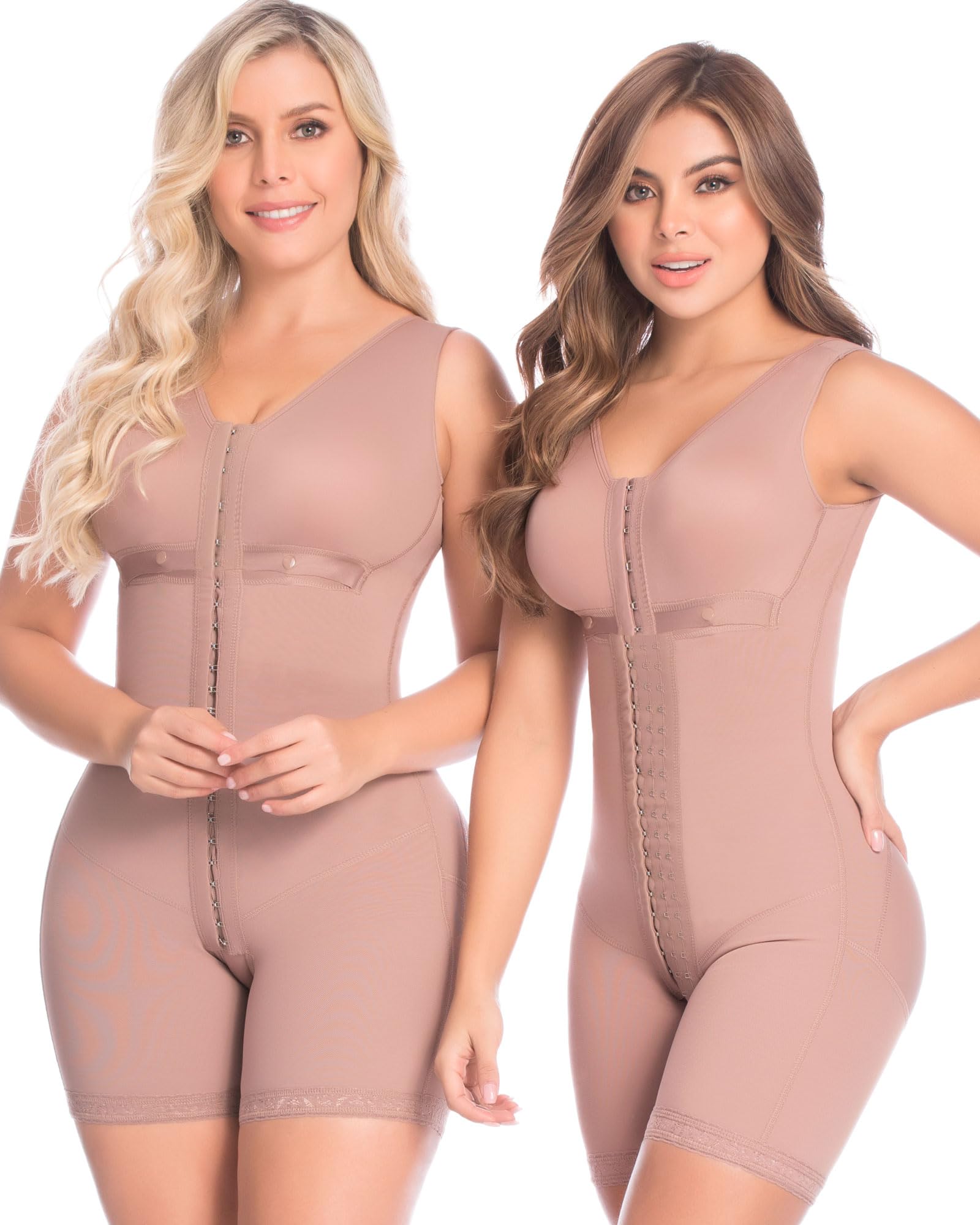 DPRADA Fajas 11215 Post-Surgery Full Body Shaper - High Compression Shapewear with Built-in Bra for Abdomen & Waist Tummy Control - Perfect for Recovery, Maternity & Everyday Slimming