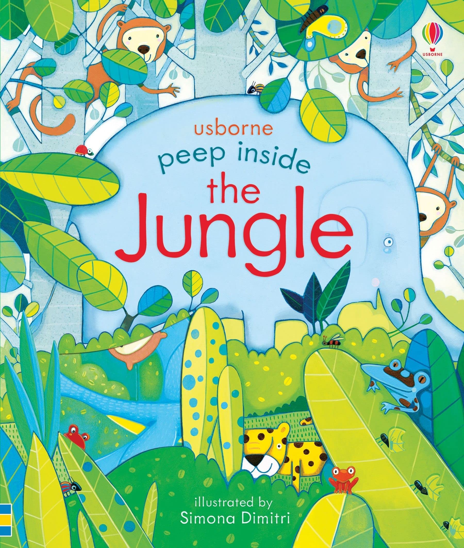 Usborne Peep Inside the Jungle Board Book - Interactive Lift-the-Flap Children's Book for Early Learning & Jungle Animal Discovery - Perfect for Toddlers' Bedtime Stories & Preschool Education