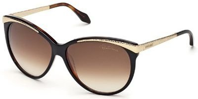 Roberto Cavalli RC670S Polarized Sunglasses - Color 05F Black Frame with Gradient Lenses - UV Protection for Driving, Beach & Outdoor Activities