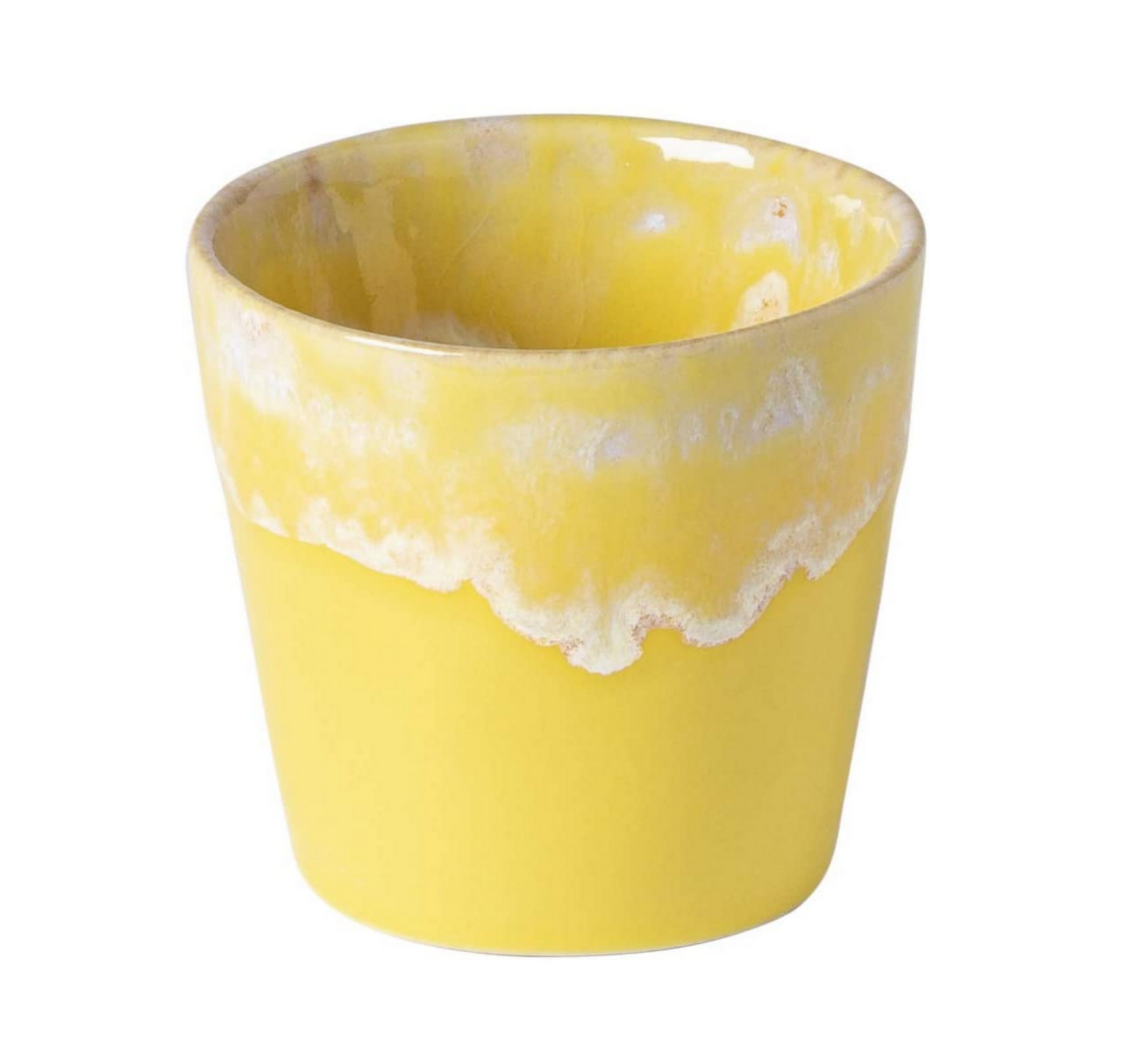 Premium COSTA NOVA Stoneware Ceramic Espresso Cups Set - 6-Piece 3oz Grespresso Collection in Vibrant Yellow | Durable Dishwasher Safe Coffee Cups for Home, Café & Restaurant Use