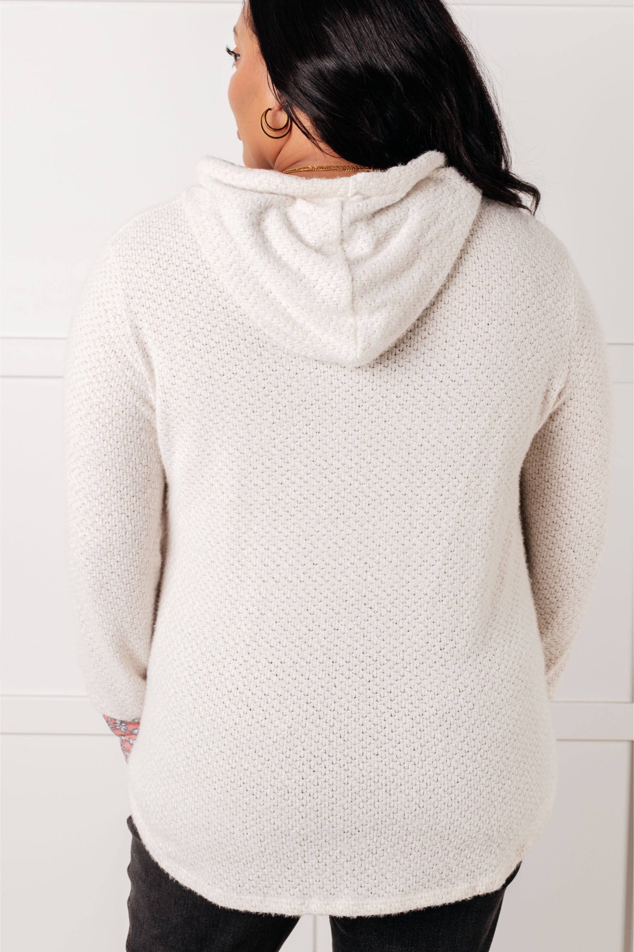 Cozy Waffle Knit Hoodie for Women & Men - Soft Fleece-Lined Pullover with Kangaroo Pocket - Perfect for Fall, Winter & Layering Outfits