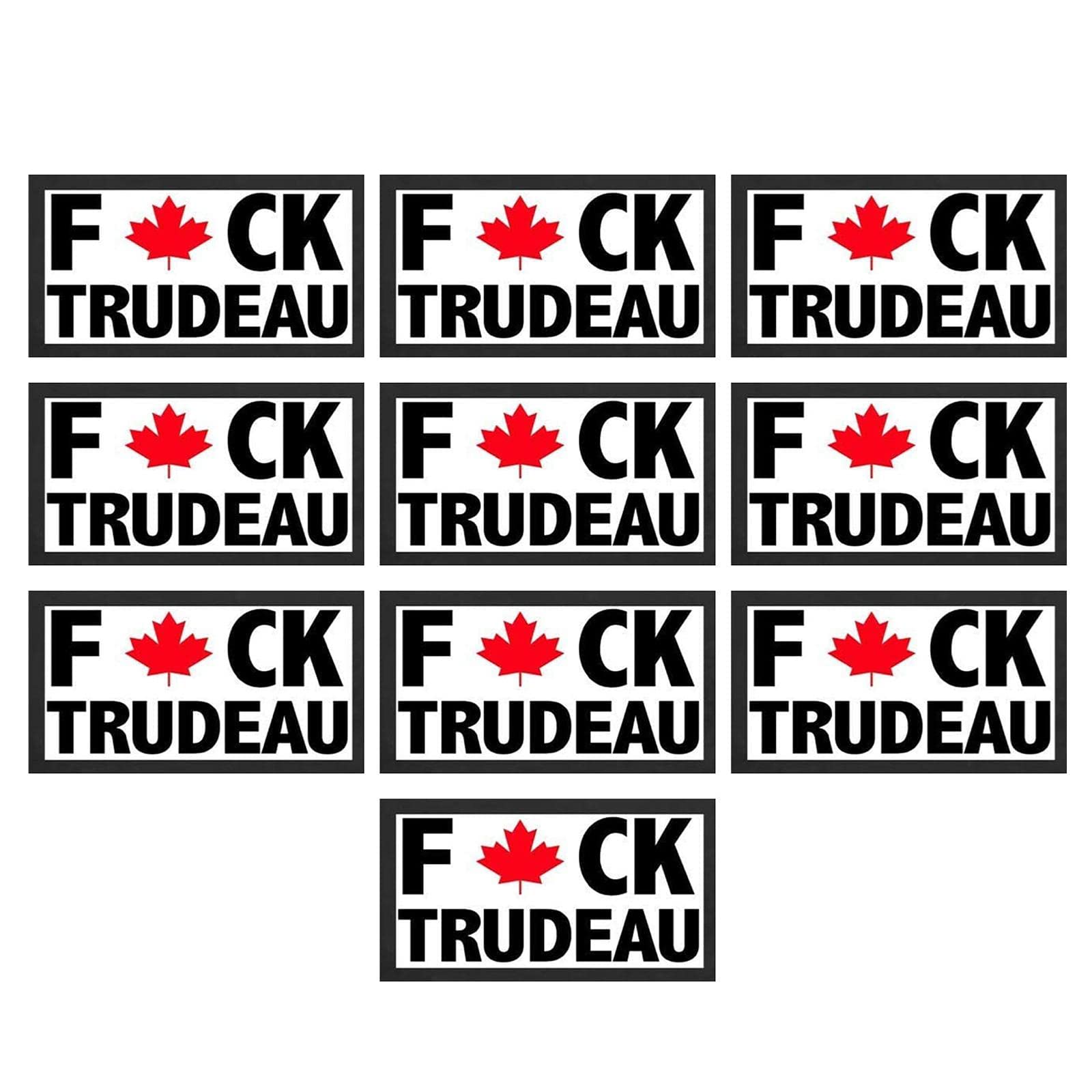 LEEKOUS 10pcs Funny Anti-Trudeau Stickers - Political Satire Car Decals, Bumper Stickers for Cars, Trucks & Laptops - Express Your Opinion with Humor | Perfect for Political Protests, Prank Gifts & Social Commentary