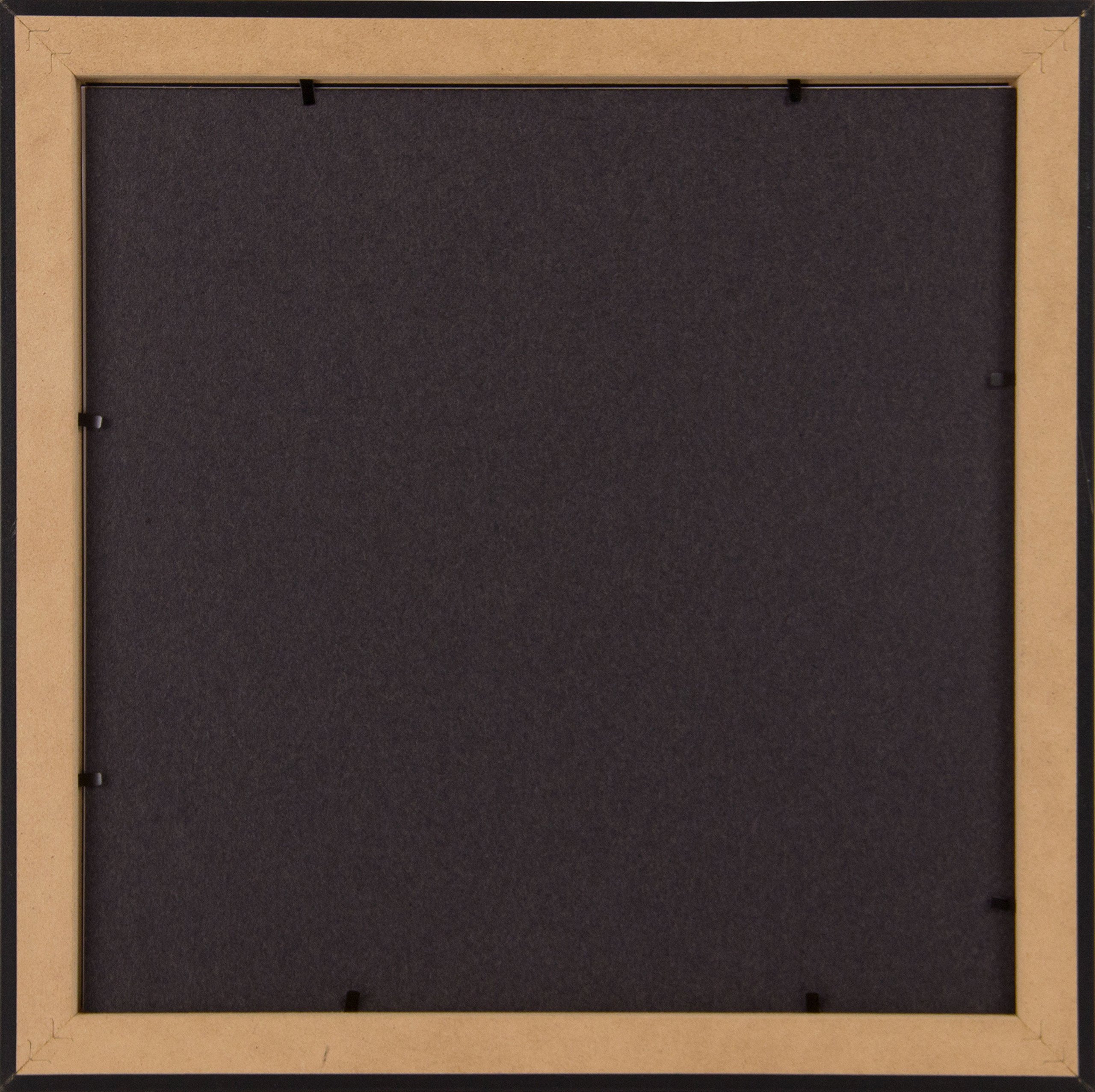 Affordable 12x12 Wood Picture Frames - Medium Series Black Wall Photo Frames for Home Decor, Office Display & Artwork Showcase
