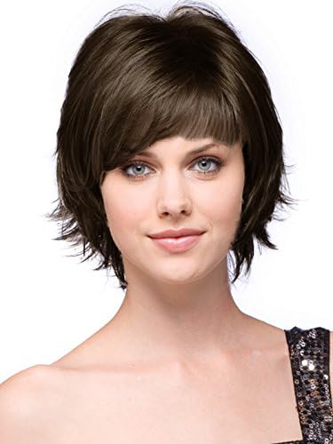 Noriko Sky Synthetic Wig by Rene of Paris with Wig Lift Comb - Dark Brown Hairpiece for Women | Perfect for Cosplay, Costume Parties & Everyday Wear