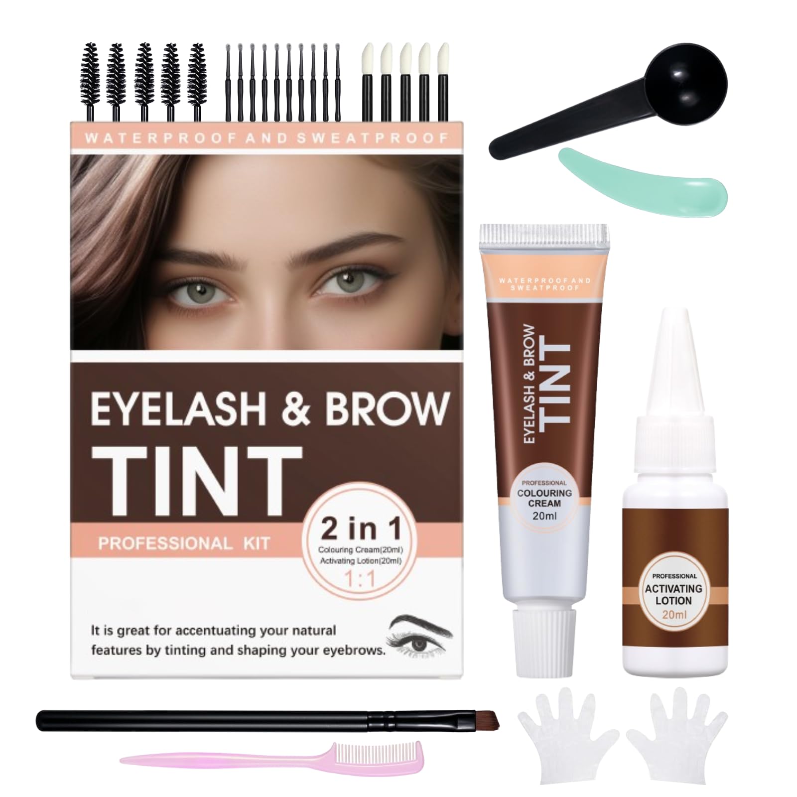 Professional Eyelash & Brow Tinting Kit - Natural Black Lash Dye for Salon-Quality Results | Safe, Easy to Use at Home | Perfect for Special Occasions & Everyday Glam