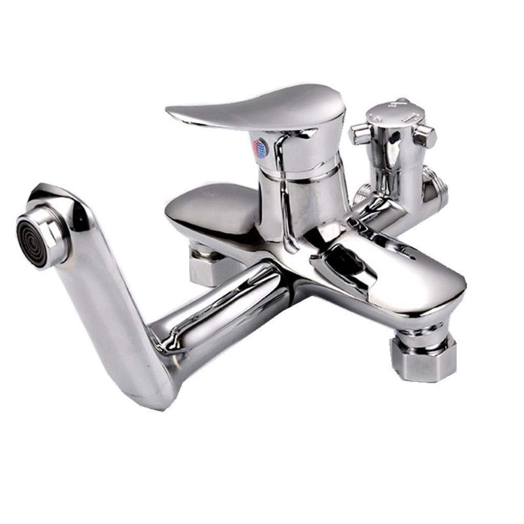 Premium Copper Shower System with Ceramic Pillar & Rain Shower Head - Hotel & Household Bathroom Upgrade in White/Chrome - Perfect for Luxury Spa Experience & Modern Home Renovation
