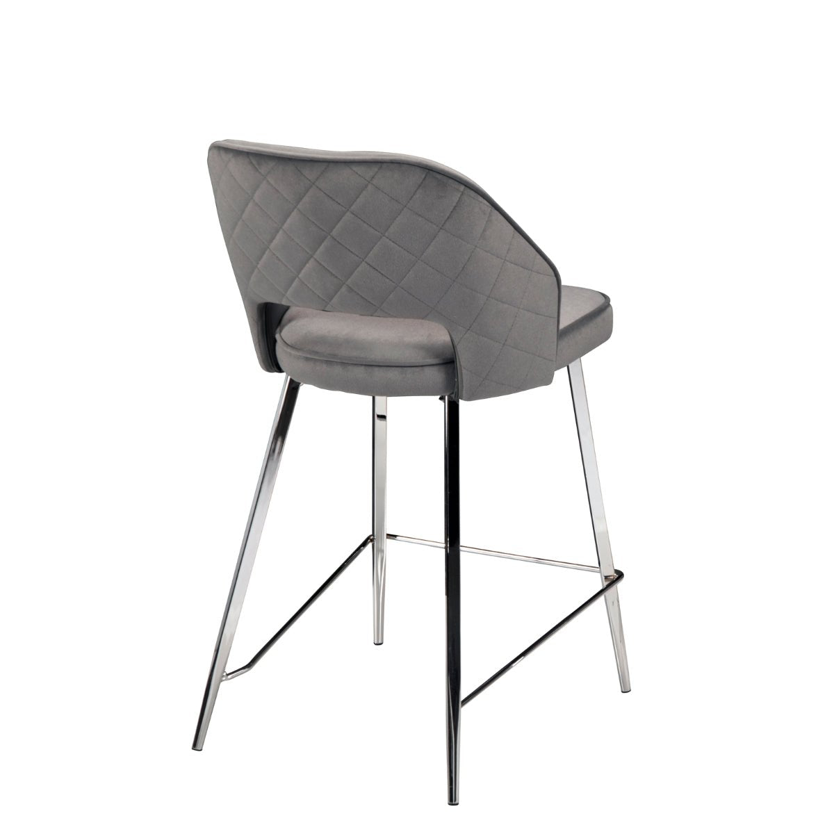 Camille Dark Grey Counter Height Chairs Set of 2 - Modern Bar Stools for Kitchen Island, Breakfast Nook & Dining Room