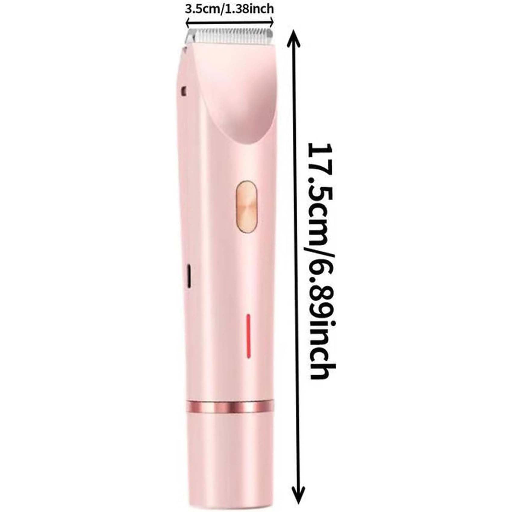 2 in 1 Electric Lady Shaver & Bikini Trimmer for Women - Dual Head Rechargeable Shaver for Smooth Legs & Body Hair Removal - Perfect for Travel, Home Use & Sensitive Skin Care