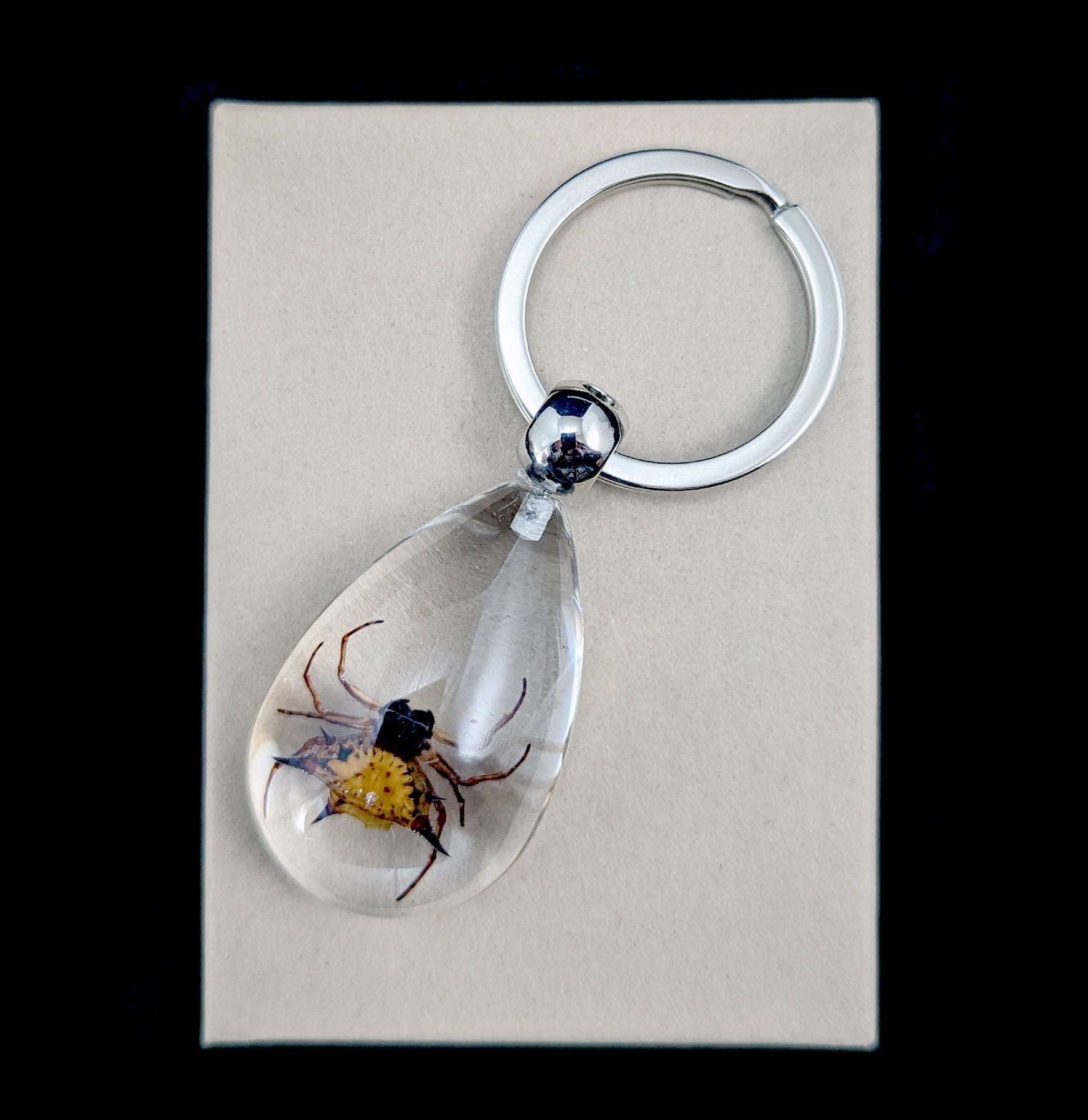 Spider Keychain with Spiny Texture - Unique Halloween Gift for Horror Fans - Perfect for Keys, Bags & Costume Accessories