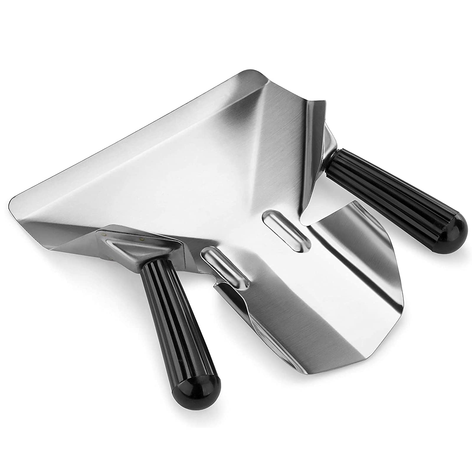 Premium Stainless Steel Dual Handle French Fry Scoop – Perfect for Popcorn, Chips, Ice Candy & Desserts – Removable Right Handle for Easy Use – Ideal for Restaurants, Movie Theaters & Home Snacking