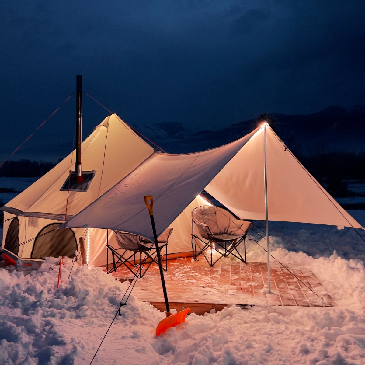 16.5' Avalon Bell Tent - Waterproof Canvas Camping Tent for Outdoor Adventures, Family Camping, Glamping & Festivals