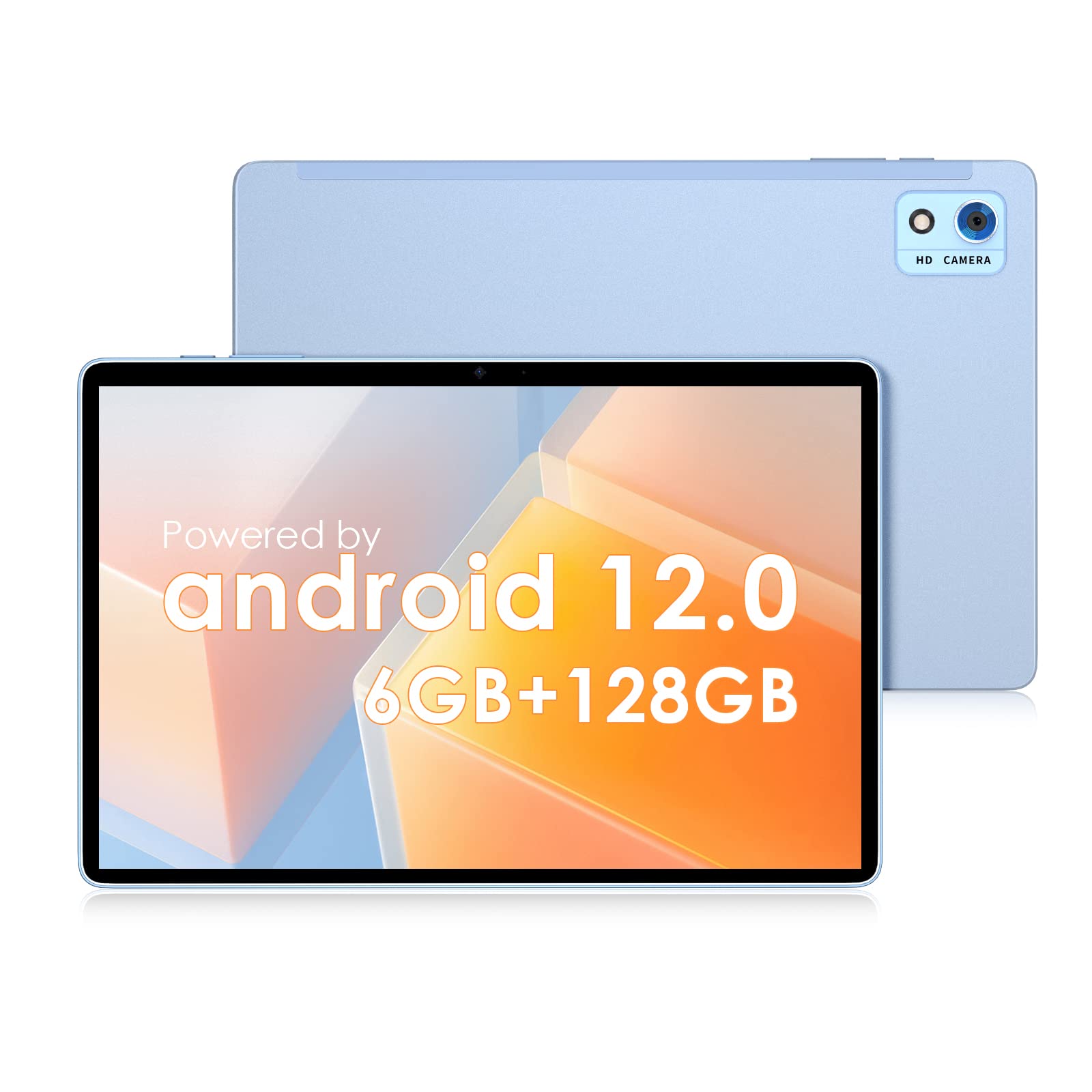 2023 New Android 12 Tablet 10.1 Inch - 6GB RAM 128GB ROM, 8-Core CPU, Full HD IPS Display (1920x1200), Dual Camera, 2.4G/5G WiFi, Bluetooth 5.0, GPS - Perfect for Work, Study & Entertainment | ZDK