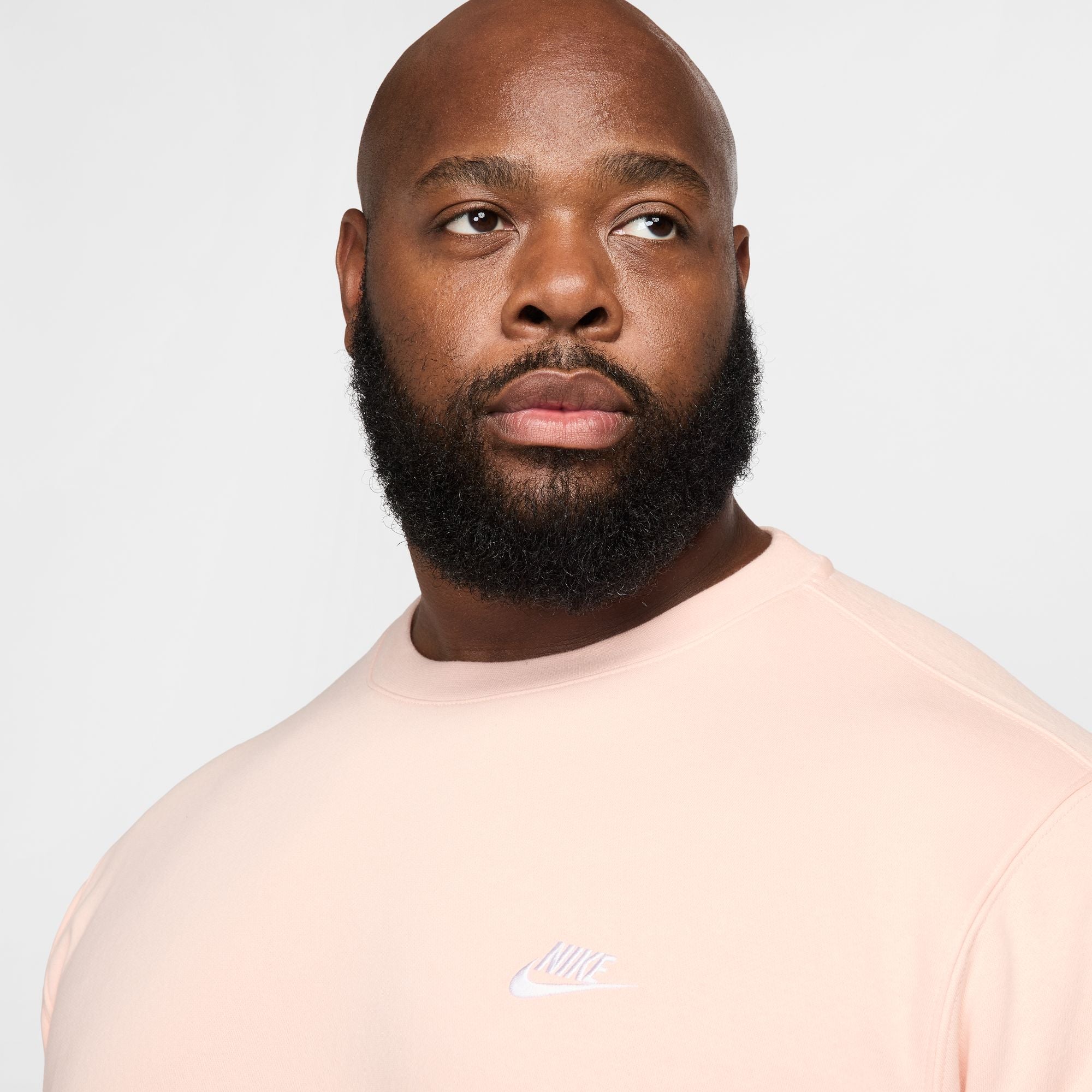 Men's Nike Sportswear Club Fleece Crew Sweatshirt - Comfortable Cotton Blend Pullover for Casual Wear, Gym & Lounge - Classic Logo Design for Everyday Style