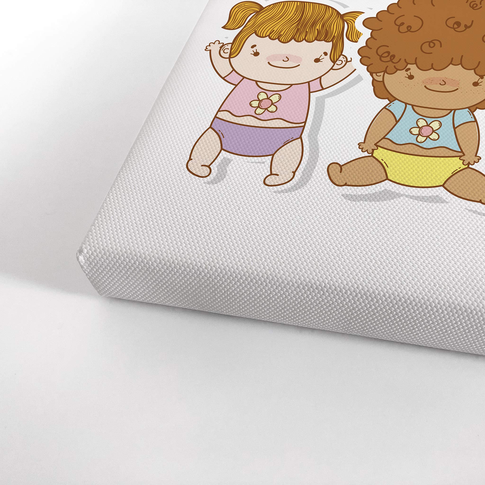 Smile Art Design Cute Baby Diversity Wall Art - African American Anti-Discrimination Quote Canvas Print for Kids Room, Nursery & Baby Room Decor - Ready to Hang 36x24 Inch - Made in USA | Perfect for Nursery Themes, Gender Reveals & Cultural Education
