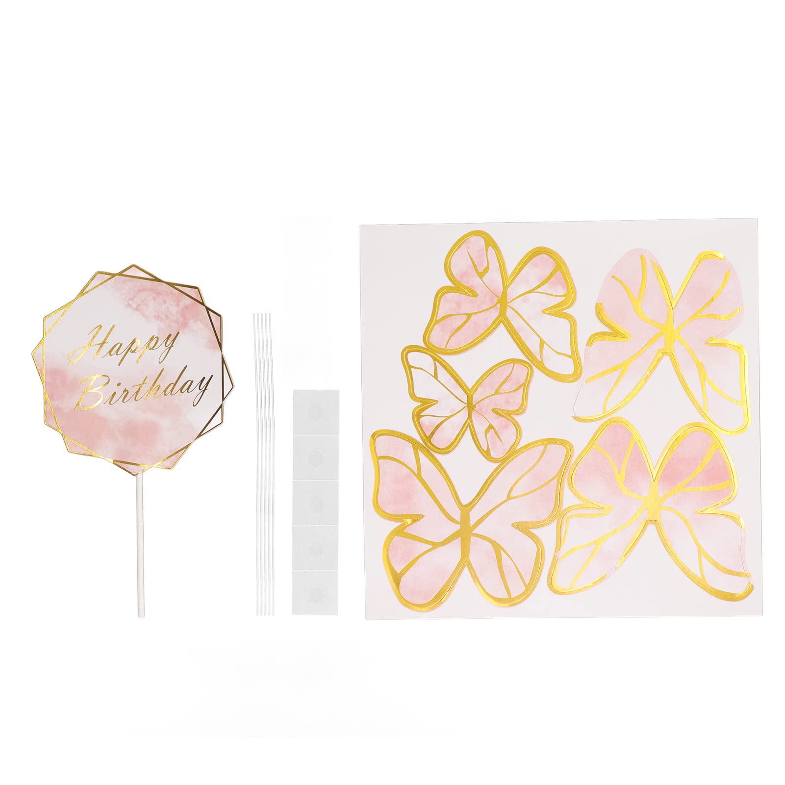 3D Butterfly Cake Toppers for Wedding, Birthday, Baby Shower - Edible Butterflies Cake Decorations for Wall, Cupcakes, Desserts & Party Decor